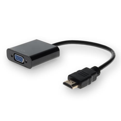 Picture of Lenovo® 0B47069 Compatible HDMI 1.3 Male to VGA Female Black Active Adapter Max Resolution Up to 1920x1200 (WUXGA)