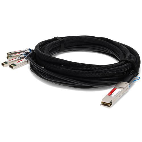 Picture of Extreme Networks® 10321 Compatible TAA Compliant 40GBase-CU QSFP+ to 4xSFP+ Direct Attach Cable (Passive Twinax, 3m)