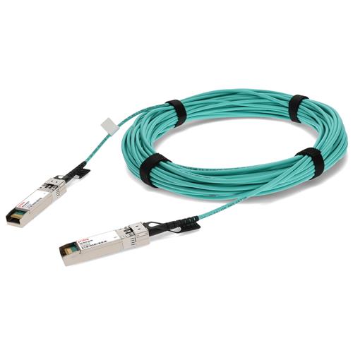 Picture for category Brocade® (Formerly) Compatible TAA Compliant 10GBase-AOC SFP+ to SFP+ Active Optical Cable (850nm, MMF, 30m)