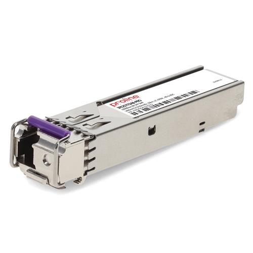 Picture of Alcatel-Lucent Nokia® 3FE25772AB Compatible TAA Compliant 1000Base-BX SFP Transceiver (SMF, 1490nmTx/1310nmRx, 10km, DOM, -40 to 85C, LC)