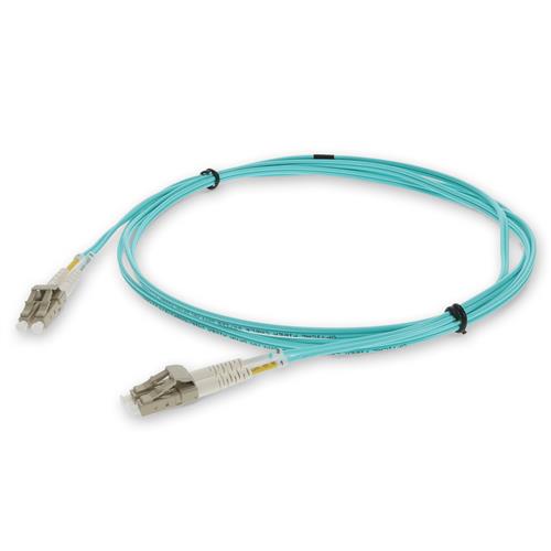 Picture of 10m IBM® 45W2282 Compatible LC (Male) to LC (Male) Aqua OM3 Duplex Fiber OFNR (Riser-Rated) Patch Cable