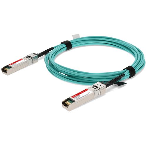 Picture for category HP® 487658-B21-AOC Compatible TAA Compliant 10GBase-AOC SFP+ to SFP+ Active Optical Cable (850nm, MMF, 7m)