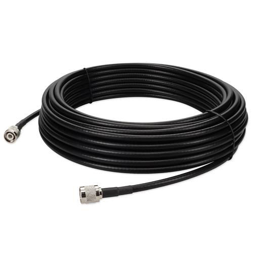 Picture for category 25ft Cisco® 4G-CAB-LMR240-25 Compatible TNC (Male) to TNC (Female) Coaxial Straight Black Simplex Copper PVC Patch Cable