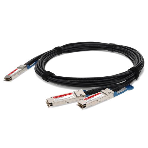 Picture of Dell® DAC-Q28-4SFP28-50G-1M Compatible TAA 100GBase-CU QSFP28 to 2xQSFP28 Direct Attach Cable (Passive Twinax, 1m, 30AWG)