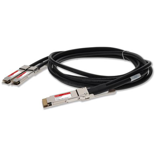 Picture of Dell® DAC-Q56DD-2Q56-2-5M Compatible TAA 400GBase-CU QSFP-DD to 2xQSFP56 Direct Attach Cable (Passive Twinax, 2.5m)