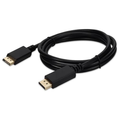 DisplayPort Digital Audio Video Cable Assembly Supporting 16K and HDR as  specified in DisplayPort 2.0, Male to Male, PVC, Black, 3M
