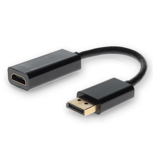Picture for category 5PK 8in DisplayPort 1.2 Male to HDMI 1.3 Female Black Adapter Cables Requires DP++ Max Resolution Up to 2560x1600 (WQXGA)