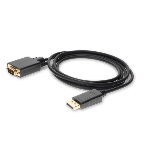 Picture for category 2m DisplayPort 1.2 Male to VGA Male Black Cable Max Resolution Up to 1920x1200 (WUXGA)