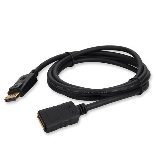 Picture for category 12ft DisplayPort 1.2 Male to Female Black Cable Max Resolution Up to 3840x2160 (4K UHD)