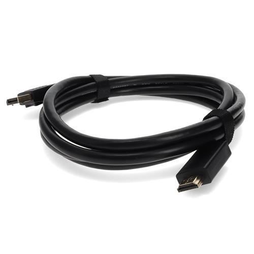 Picture of 2m DisplayPort Male to HDMI Male Black Cable Requires DP++ Max Resolution Up to 3840x2160 (4K UHD)