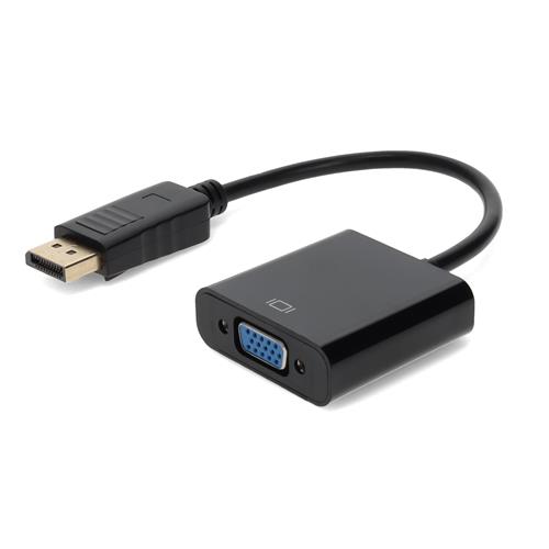 Picture for category DisplayPort 1.2 Male to VGA Female Black Adapter Requires DP++ Max Resolution Up to 1920x1200 (WUXGA)