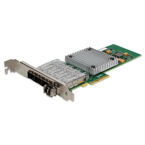 Picture of Intel® I350F4 Compatible 1Gbs Quad Open SFP Port 550m MMF PCIe 2.0 x4 Network Interface Card w/4 1000Base-SX SFP Transceivers