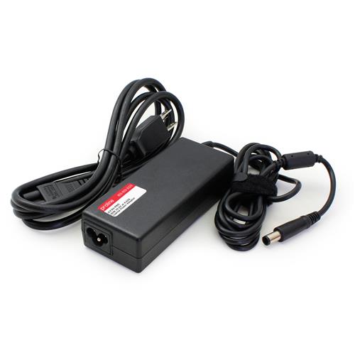 Picture of Dell® JCF3V Compatible 90W 19.5V at 4.62A Black 5.0 mm x 7.4 mm Laptop Power Adapter and Cable