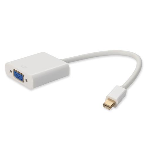 Picture of Mini-DisplayPort 1.1 Male to VGA Female White Adapter Supports Intel® Thunderbolt Max Resolution Up to 1920x1200 (WUXGA)
