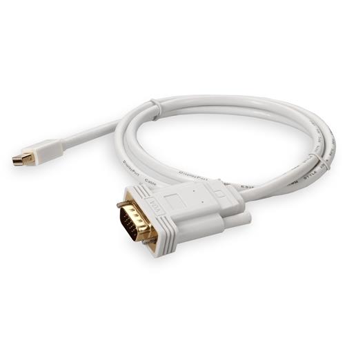Picture for category 3ft Mini-DisplayPort 1.1 Male to VGA Male White Cable Max Resolution Up to 1920x1200 (WUXGA)