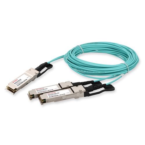Picture for category Mellanox® MFA7A20-C003 Compatible TAA 100GBase-AOC QSFP28 to 2xQSFP28 Active Optical Cable (850nm, MMF, 3m)
