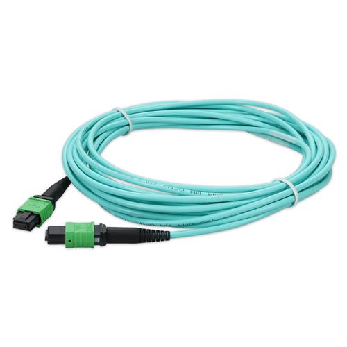 Picture for category 5m Mellanox® Compatible AMPO-12 (Female) to AMPO-12 (Female) OM4 12-strand Crossover Aqua Fiber LSZH Patch Cable