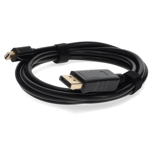 Picture of 10ft Mini-DisplayPort 1.1 Male to DisplayPort 1.2 Male Black Cable Max Resolution Up to 3840x2160 (4K UHD)