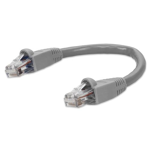 Picture of 6in RJ-45 (Male) to RJ-45 (Male) Cat6A Straight Gray UTP Copper PVC Patch Cable