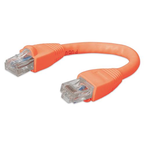 Picture for category 6in RJ-45 (Male) to RJ-45 (Male) Cat6A Straight Orange UTP Copper PVC Patch Cable