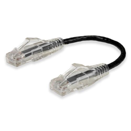 Picture for category 6in RJ-45 (Male) to RJ-45 (Male) Straight Black Cat6 UTP Slim PVC Copper Patch Cable