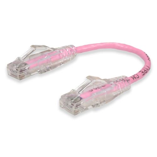 Picture for category 6in RJ-45 (Male) to RJ-45 (Male) Straight Pink Cat6 UTP Slim PVC Copper Patch Cable