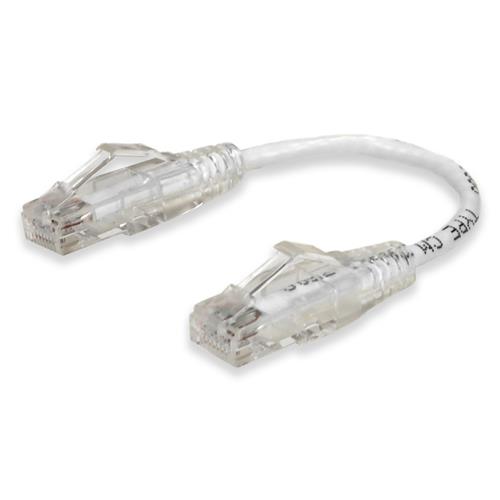Picture for category 6in RJ-45 (Male) to RJ-45 (Male) Cat6 Straight White Slim UTP Copper PVC Patch Cable