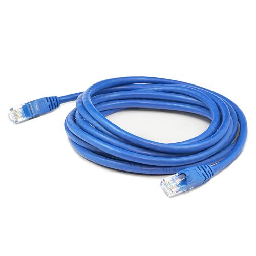 Picture for category 0.5ft RJ-45 (Male) to RJ-45 (Male) Blue Slim Microboot, Snagless Clear-Claw Cat6 UTP PVC Copper Patch Cable with Length Labels