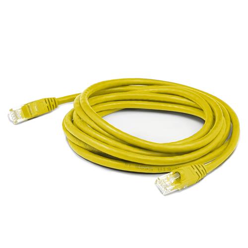 Picture for category 0.5ft RJ-45 (Male) to RJ-45 (Male) Yellow Slim Microboot, Snagless Clear-Claw Cat6 UTP PVC Copper Patch Cable with Length Labels