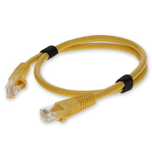 Picture for category 50cm RJ-45 (Male) to RJ-45 (Male) Cat6A Straight Booted, Snagless Yellow UTP Copper PVC Patch Cable