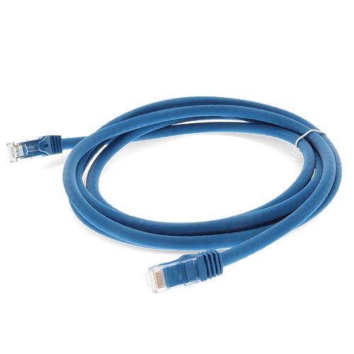 Picture of 1.5ft RJ-45 (Male) to RJ-45 (Male) Cat6A Straight Blue UTP Copper PVC Patch Cable