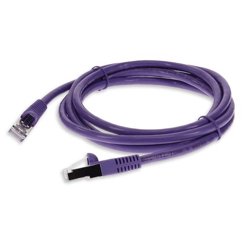 Picture for category 1.5ft RJ-45 (Male) to RJ-45 (Male) Cat6 Straight Microboot, Snagless Purple UTP Copper PVC Patch Cable