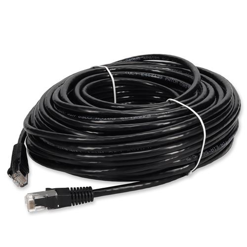 Picture for category 100ft RJ-45 (Male) to RJ-45 (Male) Cat6 Straight Black UTP Copper PVC Patch Cable