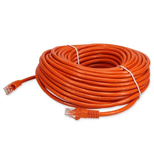 Picture for category 100ft RJ-45 (Male) to RJ-45 (Male) Straight Orange Cat6 UTP PVC Copper Patch Cable