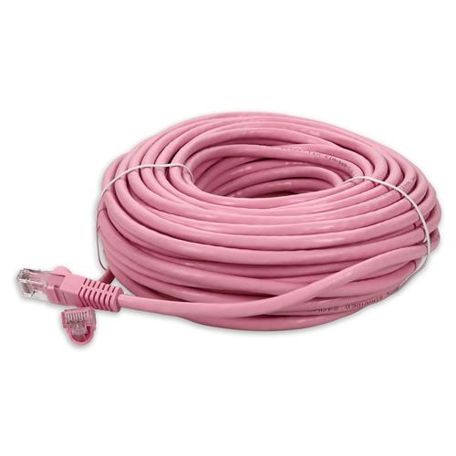 Picture for category 100ft RJ-45 (Male) to RJ-45 (Male) Straight Pink Cat6 UTP PVC Copper Patch Cable