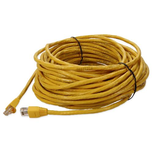 Picture of 100ft RJ-45 (Male) to RJ-45 (Male) Straight Yellow Cat6 UTP PVC Copper Patch Cable