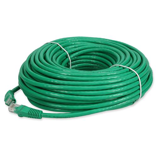 Picture for category 100ft RJ-45 (Male) to RJ-45 (Male) Cat6A Straight Green UTP Copper PVC Patch Cable