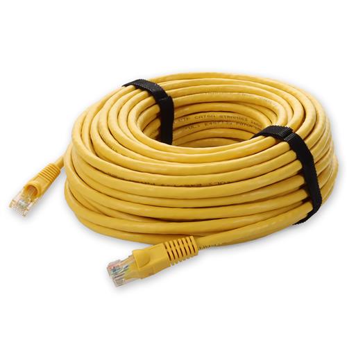Picture for category 100ft RJ-45 (Male) to RJ-45 (Male) Cat6A Straight Yellow UTP Copper PVC Patch Cable