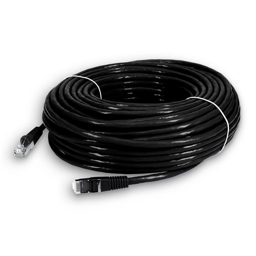 Picture of 100ft RJ-45 (Male) to RJ-45 (Male) Shielded Straight Black Cat6 STP PVC Copper Patch Cable