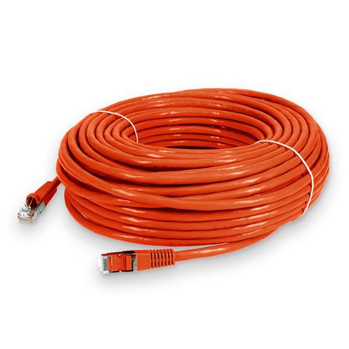 Picture for category 100ft RJ-45 (Male) to RJ-45 (Male) Shielded Straight Orange Cat6 STP PVC Copper Patch Cable