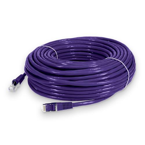 Picture for category 100ft RJ-45 (Male) to RJ-45 (Male) Shielded Straight Purple Cat6 STP PVC Copper Patch Cable