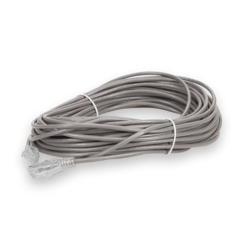 Picture of 100ft RJ-45 (Male) to RJ-45 (Male) Straight Gray Cat6 UTP Slim PVC Copper Patch Cable