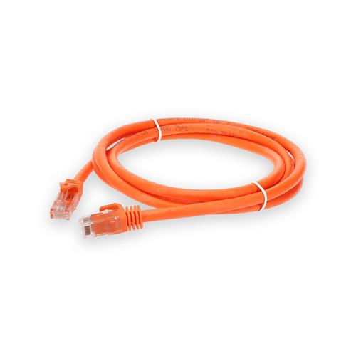 Picture of 10ft RJ-45 (Male) to RJ-45 (Male) Cat6A Straight Orange UTP Copper PVC Patch Cable