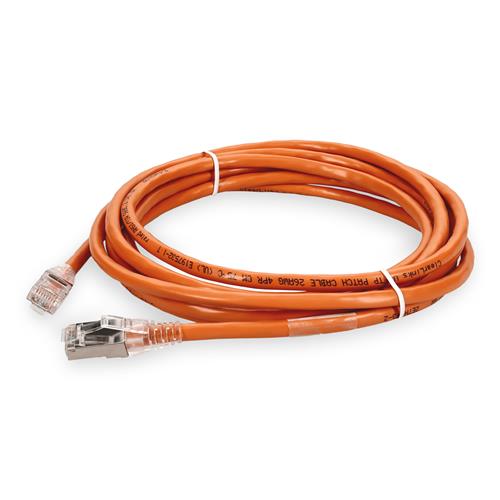 Picture for category 10ft RJ-45 (Male) to RJ-45 (Male) Cat6A Shielded Straight Orange STP Copper PVC Patch Cable