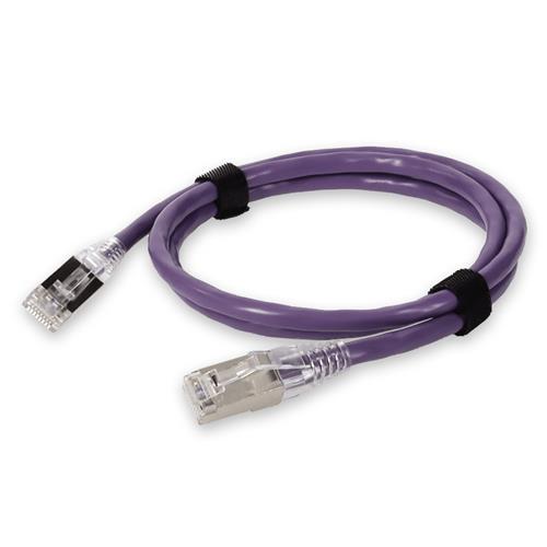 Picture for category 10ft RJ-45 (Male) to RJ-45 (Male) Shielded Straight Purple Cat6A STP PVC Copper Patch Cable