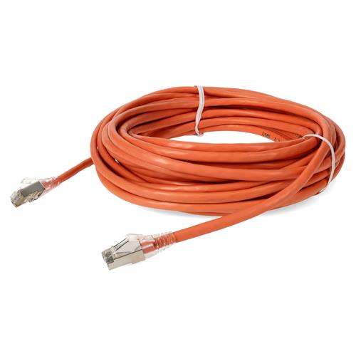 Picture for category 13ft RJ-45 (Male) to RJ-45 (Male) Cat6A Shielded Straight Orange STP Copper PVC Patch Cable