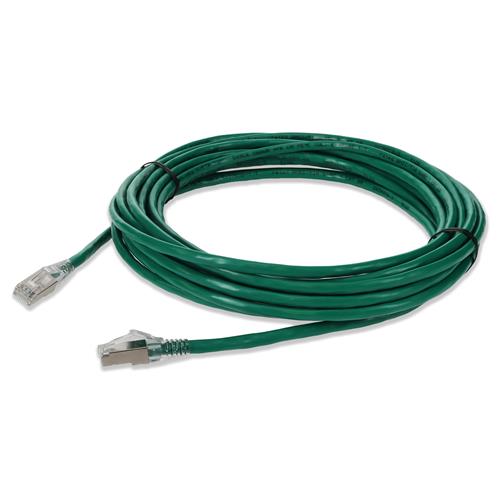 Picture for category 14ft RJ-45 (Male) to RJ-45 (Male) Cat6A Shielded Straight Green STP Copper PVC Patch Cable