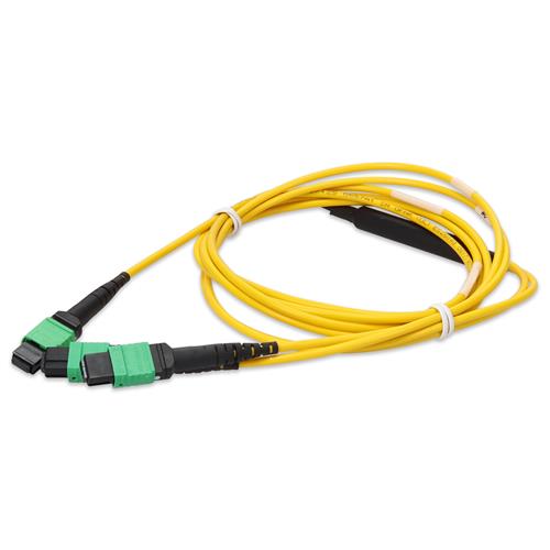 Picture for category 2m MPO-16 (Female) to 2xMPO (Female) OM4 16-strand Crossover Yellow Fiber OFNR (Riser-Rated) Patch Cable