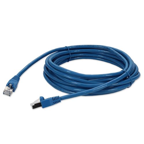 Picture for category 20ft RJ-45 (Male) to RJ-45 (Male) Cat6A Shielded Straight Blue STP Copper PVC Patch Cable