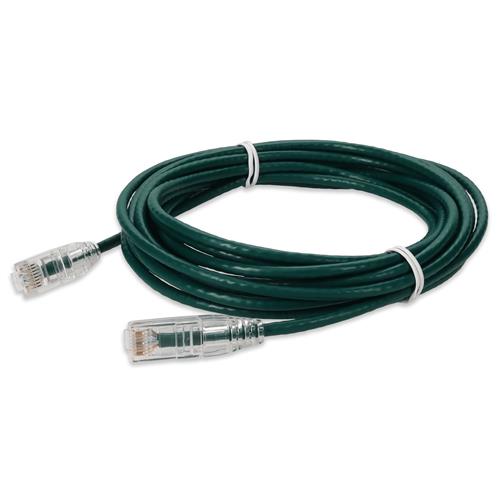Picture for category 20ft RJ-45 (Male) to RJ-45 (Male) Cat6 Straight Booted, Snagless Green Slim UTP Copper PVC Patch Cable